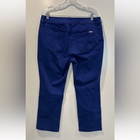 Chico's SO SLIMMING Blue Cropped Pants Size 1.5 Regular US 10 - Picture 2 of 4